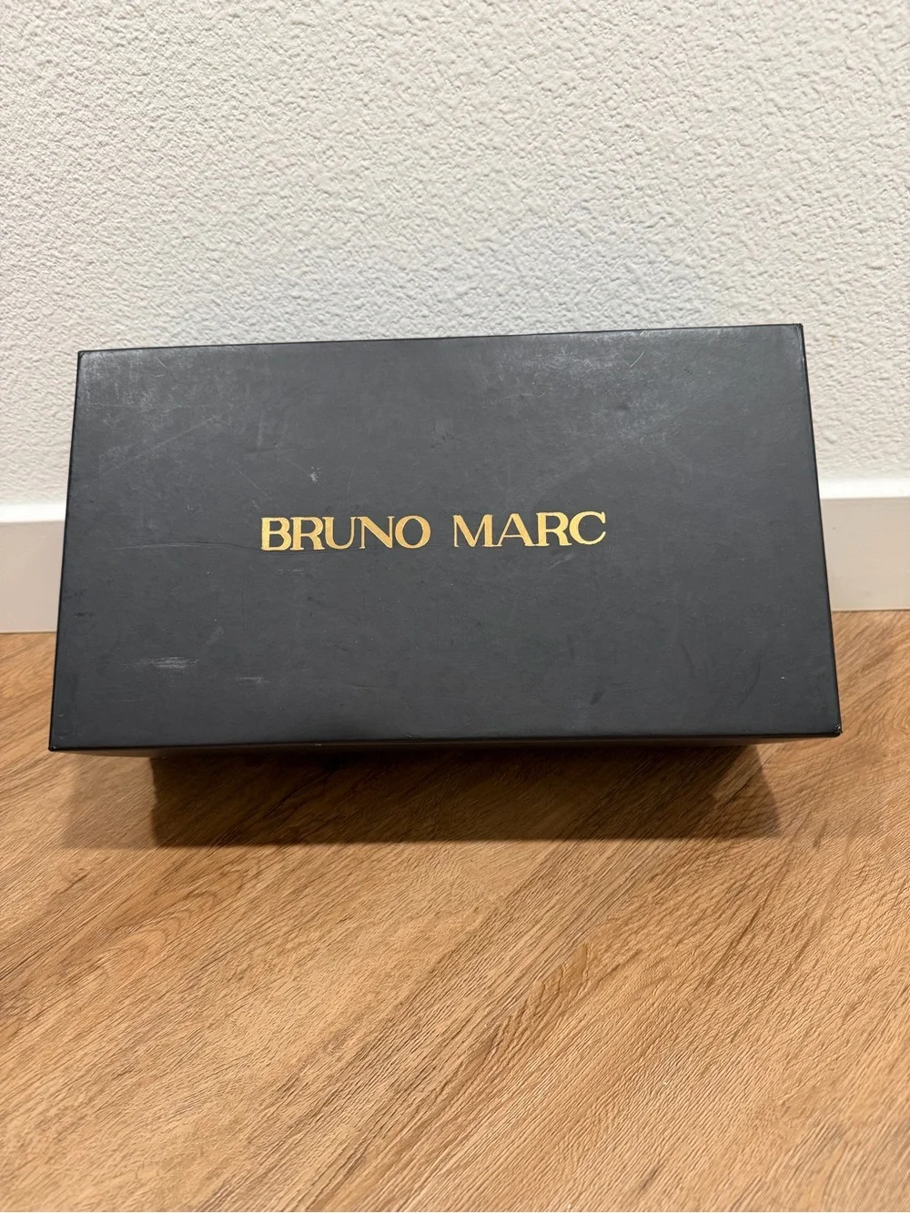Bruno Marc Men’s Black Leather Slip-On Loafers